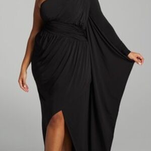 Chic One Shoulder Black Dress